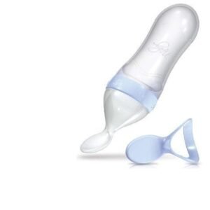 Baby Feeding Spoon Bottle 90ml – Soft Silicone Squeeze Feeder Blue 24% off